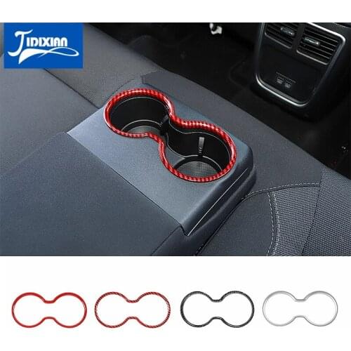 MOPAI Interior Mouldings ABS Car Rear Armrest Cup Holder Decoration Cover Stickers for Dodge Charger 2010+ Accessories