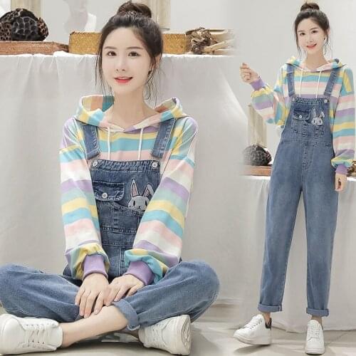 Womens Overalls, Age-reducing Overalls, Summer and Korean Version, Loose and Thin, Spring Womens Jumpsuit, Denim Overalls