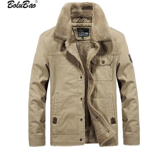 BOLUBAO Men Brand Bomber Jacket New Winter Mens Jackets Fleece Casual Tactical Outerwear Male Thick Jackets Coats