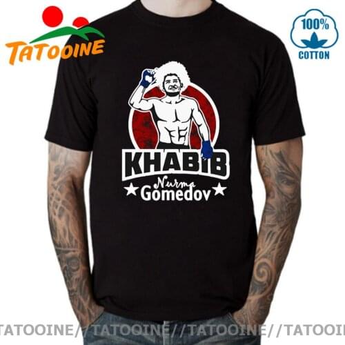 Trendy Latest Design The Eagle T Shirts men Khabib Nurmagomedov Tops Tees Khabib Time Print T-Shirt Russian Hero Khabib Clothing