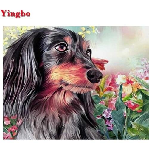 Professor Dachshund Diamond Embroidery pet dog full square/round drill diy 5D diamond painting rhinestones mosaic home decor