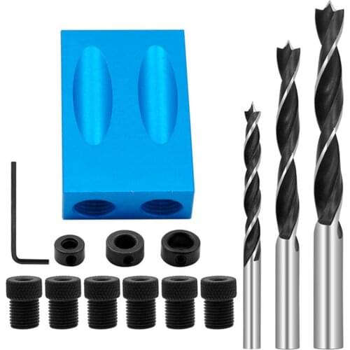 15 Degrees Hole Jig Kit Woodworking Hole Punch Locator Hole Puncher Locator Jig Woodworking Tool