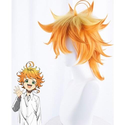 Anime The Promised Neverland Cosplay Wigs Emma Cosplay Wigs Heat Resistant Synthetic Wig Halloween Party Unisex Cosplay Wig