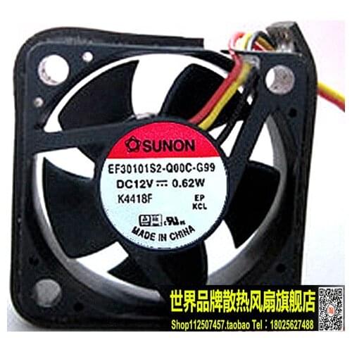CPU fan for Sunon fan 3cm EF30101S2-Q00C-G99 3010 12V 0.62W quiet fan