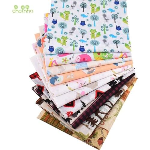 Plain Cotton Fabric,Patchwork Cloth,Cartoon Series Of Handmade DIY Quilting&Sewing Craft,Cushion,Bag Material,10pc Simple Living