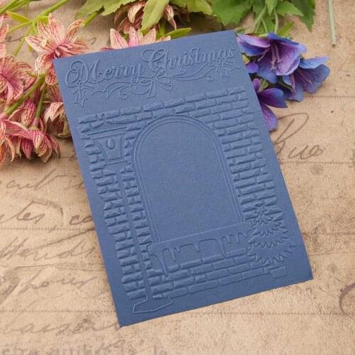 Merry Christmas Light Plastic Embossing Folders Stencils Template Molds Scrapbooking Paper Crafts Cards Making DIY Album Decor