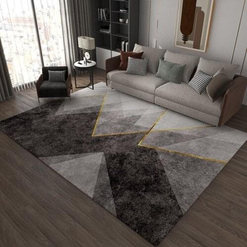 Modern Light Luxury Geometric Carpet Living Room Sofa Floor Decoration Rug Bedroom Bathroom Anti-slip Carpets Parlor Large Rugs