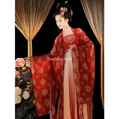2021 chinese traditional women hanfu dress fairy elegant folk dance stage performance tang dynasty ancient dance costume hanfu