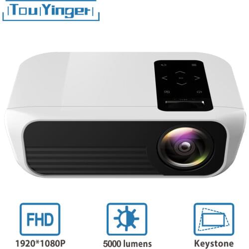 Touyinger L7 mini LED Projector with full hd 1080p native resolution logo 1920x1080 home cinema projector android wifi optional