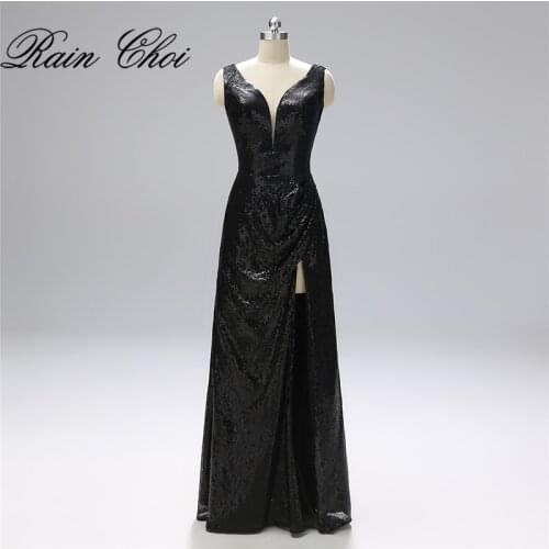 Sequins Formal Prom Gowns vestidos de noche Sexy Long Evening Dresses 2020