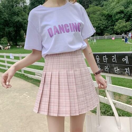 Sexy Ladies XS-2XL Summer Plaid Women High Waist Stitching Student Pleated Short Skirts Cute Sweet Girls Dance Mini A-Line Skirt