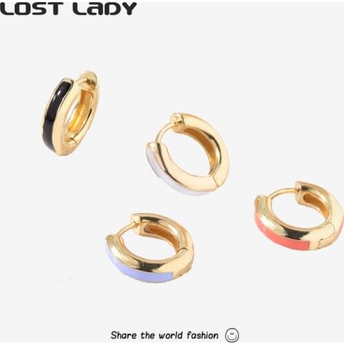 Lost Lady Vintage Small Round Circle Hoop Earrings Hollow Out Statement Women Earrings Fashion Hip-hop Party Jewelry Wholesale