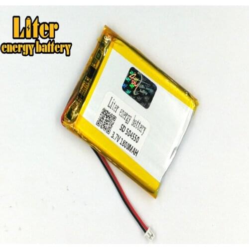 1.25MM 2pin connector 3.7 V 504550 1800mah Rechargeable lipo battery MP3 MP4 MP5 small toys polymer lithium battery