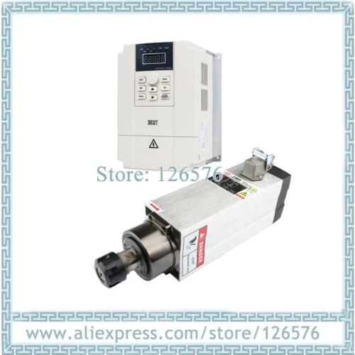 4 bearing GDZ93*82-3.5 spindle motor 3.5Kw ER25 AC380V air cooled Spindle motor 18000RPM + Frequency VFD Inverter