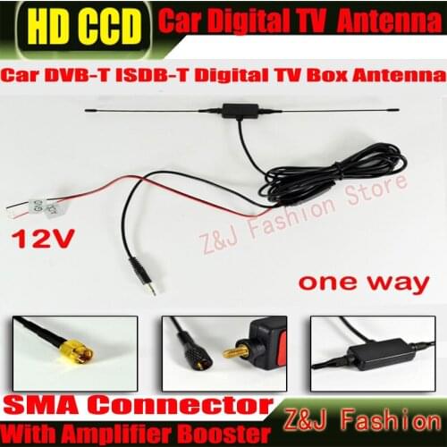Car Digital TV Antenna Car DVB-T ISDB-T TV Antenna Car TV Antenna Aerial with a Amplifier Booster SMA connector 5M ZJ