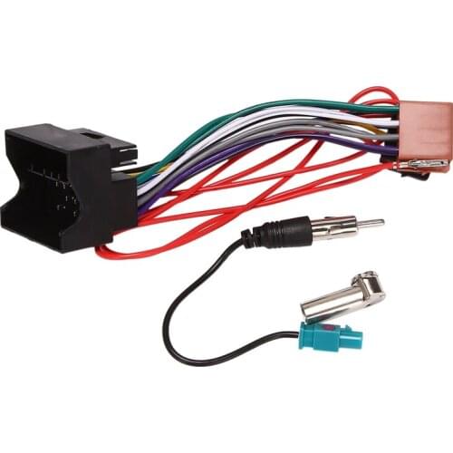 Car Stereo Audio ISO Power Wiring Harness Cable for Peugeot 207 307 407 for Citroen C2 C5 Radio Antenna Wire Adapter