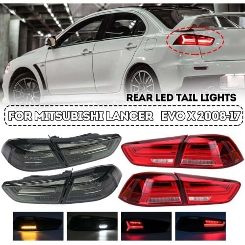 Car LED Tail Lamp for Mitsubishi Lancer EVO x 2008-2017 Stop Rear LED Tail Brake Light Left Right Side LED Turning Signal Light