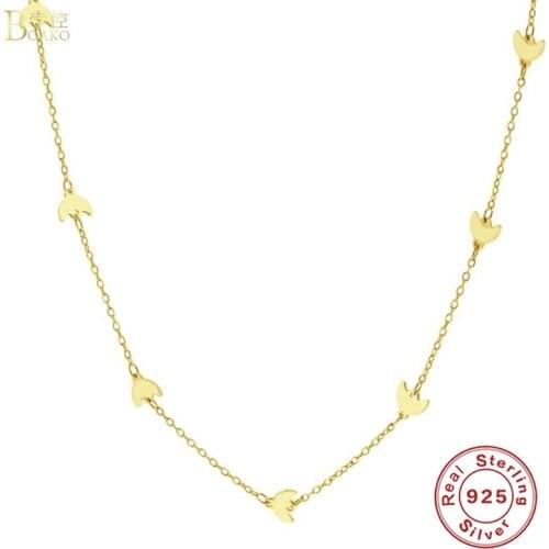 BOAKO Ins Mini Moon Necklace For Women 2020 Silver 925 Jewelry Necklace Charms Chains Fine Jewelry Choker Bijoux Femme #12.4