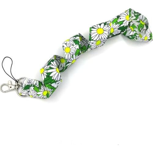 10pcs Regooly RE159 Daisy sunflowers Neck keychain necklace Cartoon Neck Strap Lanyard ID badge holder Keychain Lanyard present