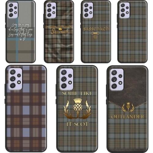 Outlander Fraser Tartan Case For Samsung A72 A52 A42 A32 A12 A70 A50 A40 A30 A10 A20 S A11 A41 A51 A71 A21S Cover