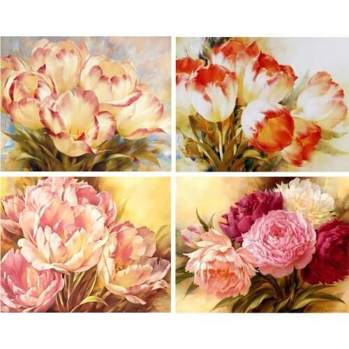 DIY,5D,Square Diamond Embroidery,Tulip,Handmade Craft Gift,Full,Round,Diamond Mosaic Painting,Patterns Rhinestone,Home Decor