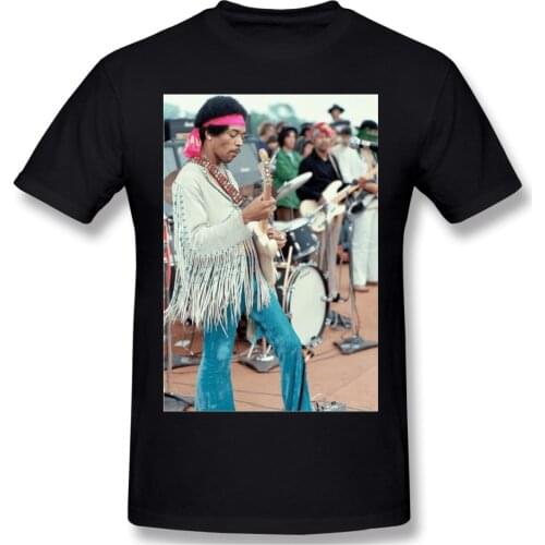 Jimi And Hendrix Woodstock 1969 Nerd Mens Basic Short Sleeve T-Shirt R215 Tees Tops European Size