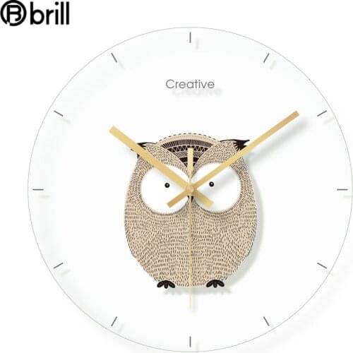 Creative Simple Wall Clock Digital Modern Glass Living Room Nordic Wall Clock Cute Animal Cartoon Wall Clock Sheep Decor Gift