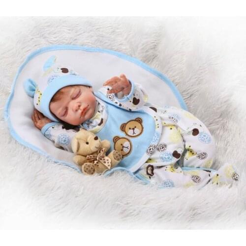 50cm Reborn Baby Doll Real Life Like Reborn Doll Baby Boy Realistic Lifelike Handmade Baby Doll Newborn Dill Xmas Toy Gift