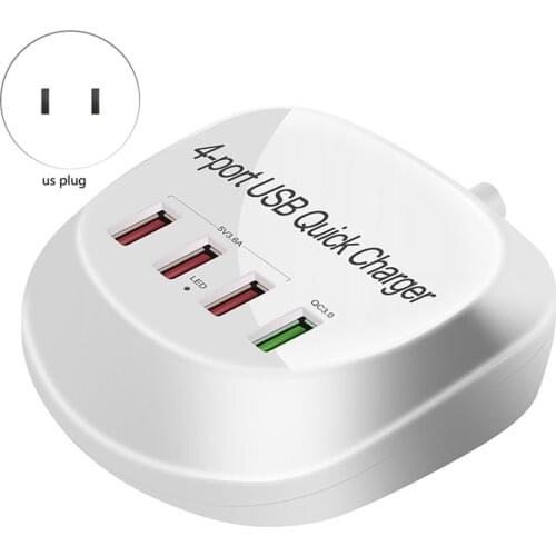 T3+ Usb Plug Multi-port Charger Multifunctional Portable 4-port USB Power Strip Travel Durable Charger Hub