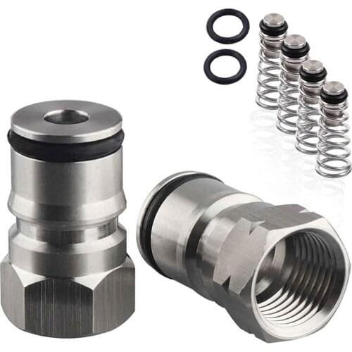 New Ball Lock Post and 4 pets, 2 O Rings, 304 Stainless Steel 19/32 inch-18 Gas & Liquid Corny Keg Adapter Kit