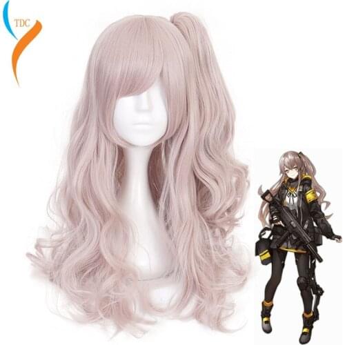 Girls Frontline Ump45 UMP9 Wig Cosplay Costume Women Long Heat Resistant Synthetic Hair Halloween Party Role Play Wigs
