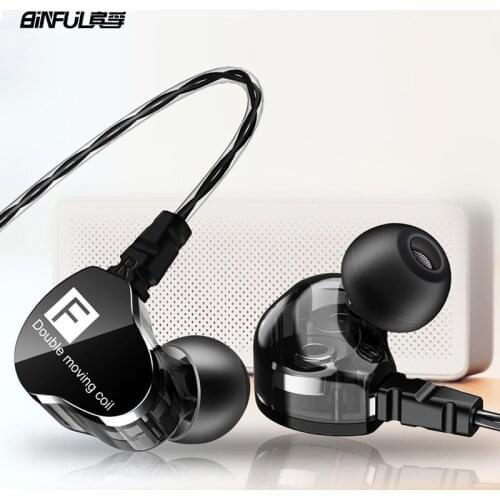 Dual Drive Stereo Wired Earphone In-ear Headset Earbuds Bass Earphones For IPhone Samsung 3.5mm Sport Gaming Headset With Mic