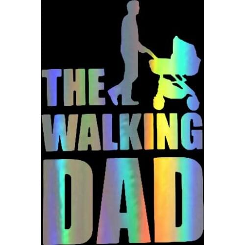 HungMieh 15*9.9cm car sticker The Walking Dad stickers on car vinyl funny decal for auto car stickers and decals motorcycle