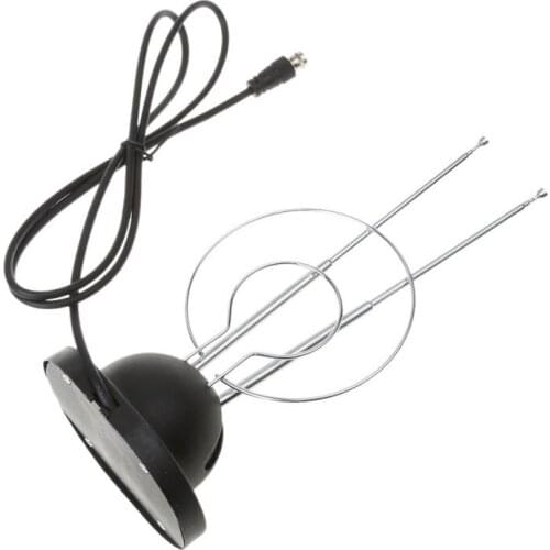 Indoor TV Antenna Rabbit Ear Shape Dual Loop Coaxial Signal Receiver For Digital Television TV Box Indoor TV Antenna