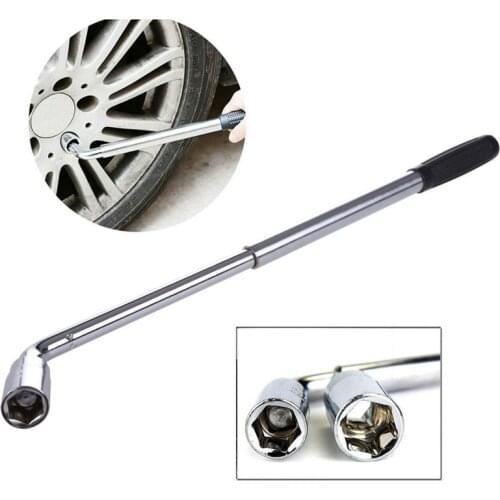 Extendable Wheel Brace Wrench Telescopic Car Van Socket Tyre Nut 17 19 21 23mm