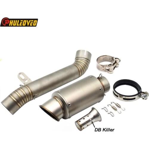 Carbon Fiber Motorcycle Exhaust Muffler System Link Pipe for Aprilia RSV4 2012-2015 Motorbike Muffler Escape Mid Pipe DB Killer