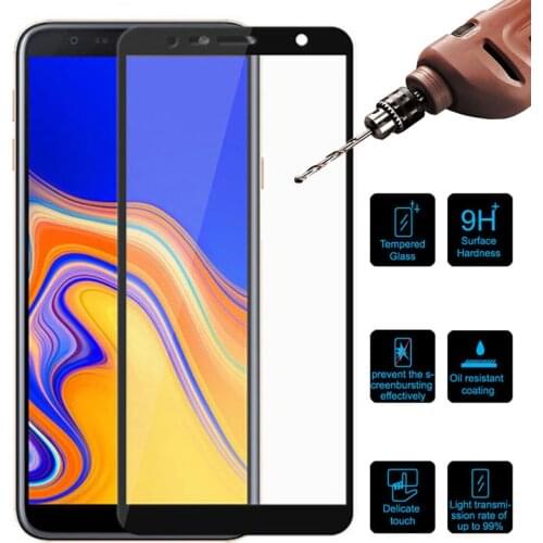 Protective Glass On For Samsung Galaxy J6 J4 Plus 2018 Full Cover Display Screen Prortector Temepred Glass on j 6 4 6plus j6plus