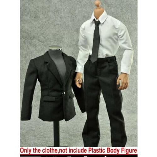 1/6 Male Clothes Business Suit Gentleman Dress With Shoulder Pads Fit For 12'' Ph Tbl Action Figure Body