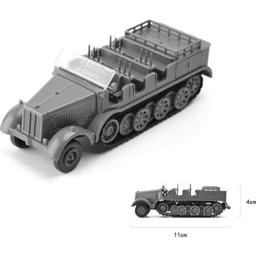 1/72 4D SD.KFZ.7/2 Half-Track Vehicle Military Model Assembly Tank Puzzle Building Educational Toys For Children Gifts