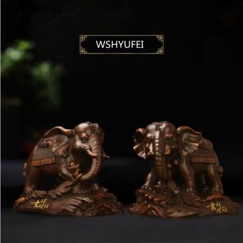 1pcs lucky Feng Shui resin elephant statue sculpture wealth doll gift carving home decoration home desktop decoration