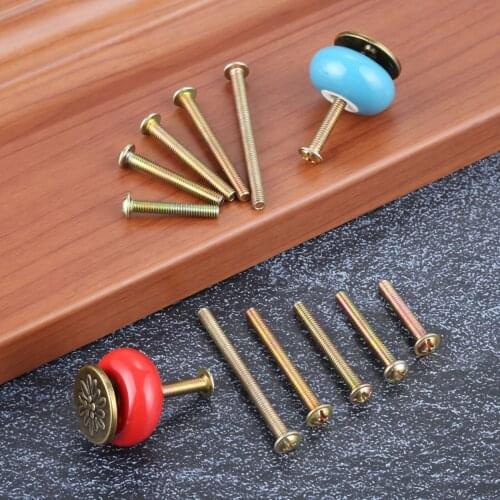 10Pcs Handle Screws M4 Screws 30mm 35mm 40mm 45mm Length Fastener Screws Hardware For Furniture Handle