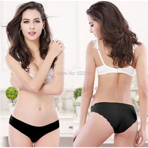 2PC Sexy Seamless Briefs Ultra-thin Traceless Trimming Ruffles Soft Underwear Womens Panties 14COLORS