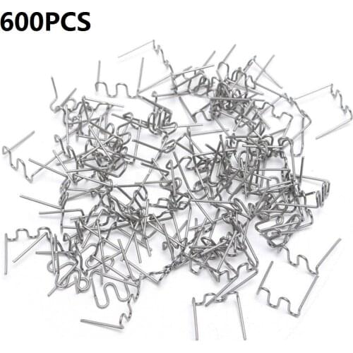600pcs Hot Stapler Plastic Repair Standard Pre Cut Wave Staples Bumper Bodywork Repairs 0.6mm 0.8mm Wave Staples Welding Wire