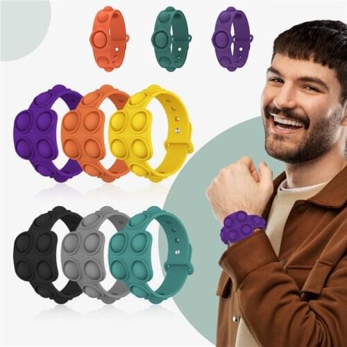 Anti Stress Decompression Bracelet Simple Soft Silicone Men Women Squishy Bracelet Fidget Pop Game Anti-Stress Reliever Pop Gift