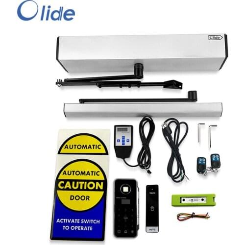 Olide DSW120 Automatic Swinging Open and Close Door with Wireless Long Push Panel and Fingerprint Lock