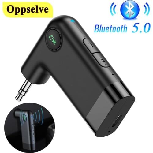 Wireless Bluetooth Audio 5.0 Receiver 3.5mm AUX Jack Music Adapter Headphone AUX Adapter Connector Mic Handfree Car PC Notebook