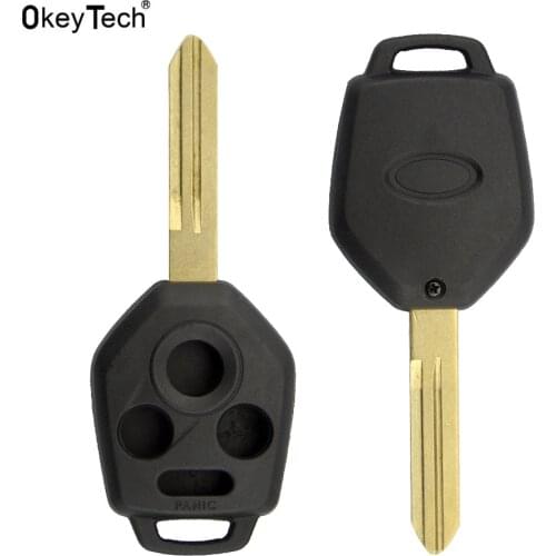 OkeyTech Blank Key Shell For Subaru Forester 2008-2014 Impreza Xv Outback Legacy Flip Folding 3 Button Car Key Case fob Cover