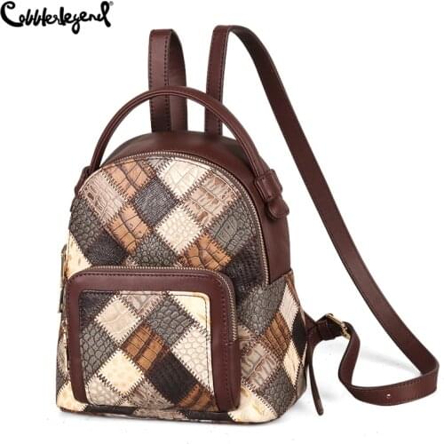 Cobbler Legend New Fashion Retro Ladies Backpack Leather Shoulder Bag Women School Bag Girl Casual Hand Bag For Women