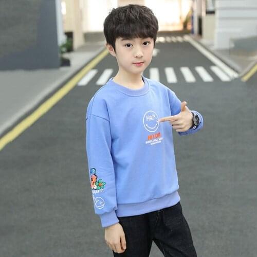 Kids boys hoodie sweater new spring and autumn long-sleeved T-shirt 5-12 years old