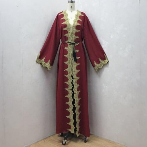 Kaftan Dubai Abaya Kimono Cardigan Muslim Hijab Dress Turkish Saudi Arabia African Dresses For Women Caftan Robe Islam Clothing